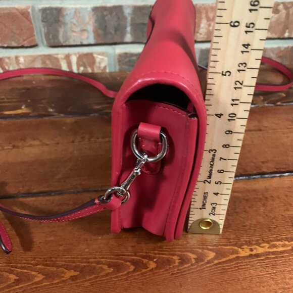 Coach Penny Small Red Turnlock Leather Crossbody Bag Detachable Straps F87768 - Picture 14 of 16
